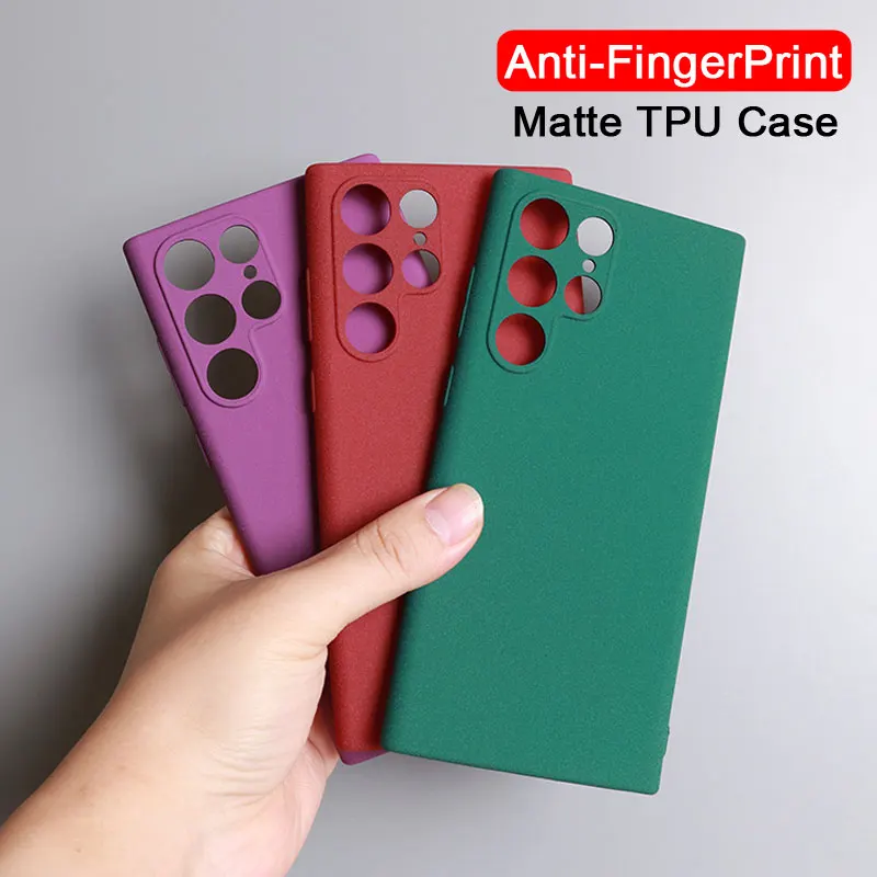 Schlank Matte Sandstein Weichen Fall für Samsung s23 s22 Ultra S21 FE Plus S20 Ultra 5G Silikon Proetction Abdeckung für Galaxy S23 Ultra