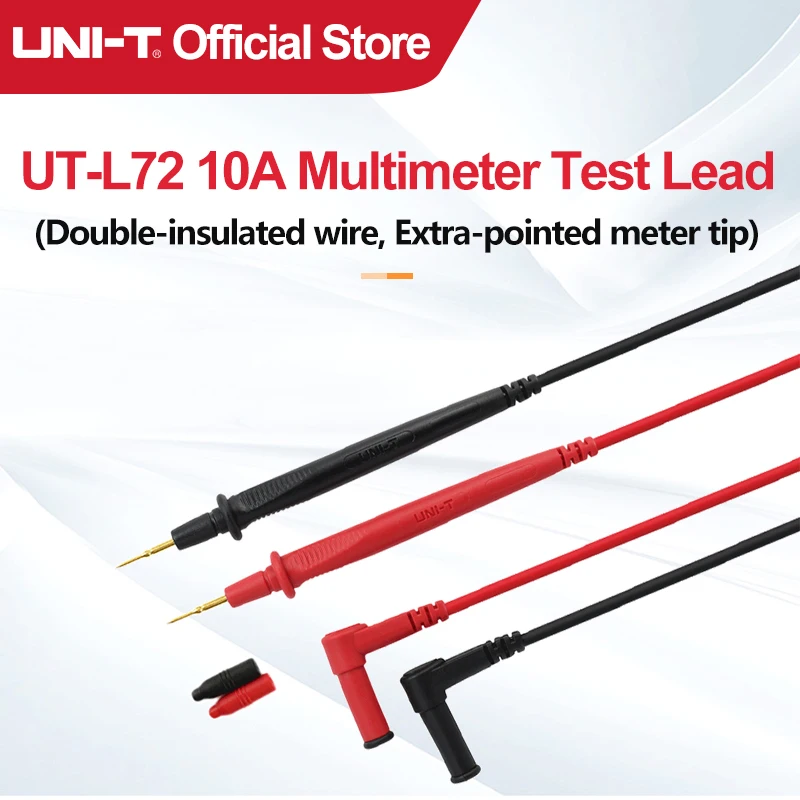 UNI-T Multimeter Test Lead UT-L72 10A 1000V Needle Tip Wire Pen Cable Measuring Probes
