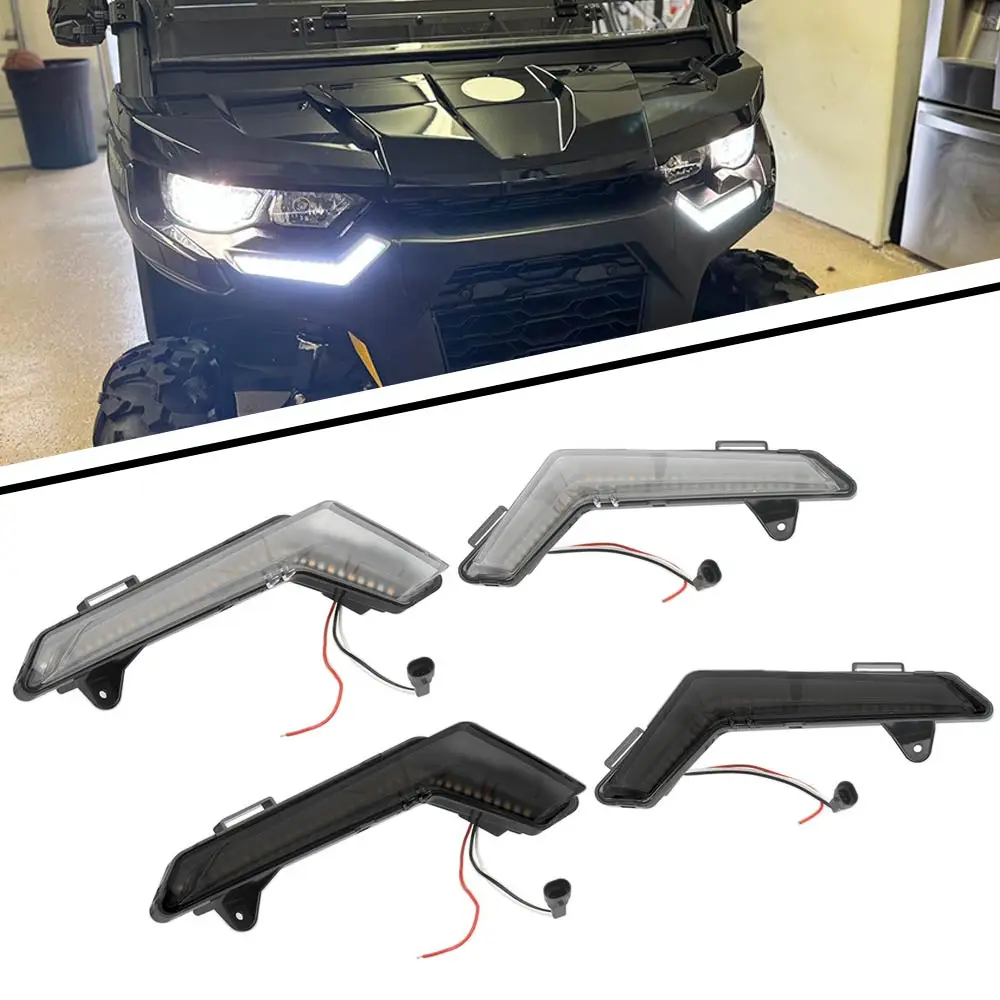 2 PCS Front Accent Light DRL Turn Signal Lamps # 715006896 For Can-Am Defender  Max Commander  Max 2020-2025 UTV Accessories
