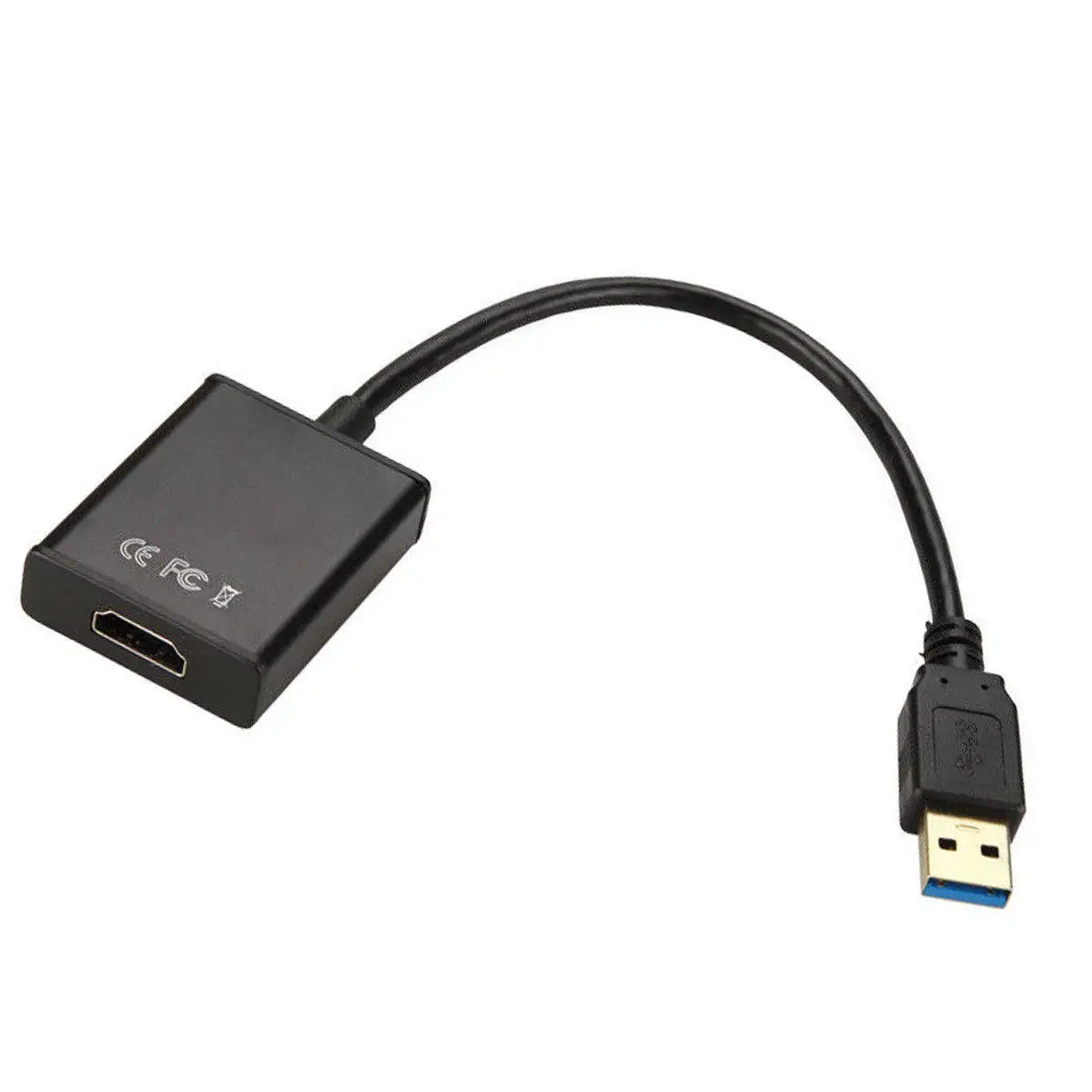 

USB 3.0 External Display Adapter Black Full 1080P 60Hz Converter for Laptop Computer Video Output USB 3.0 to Adapter