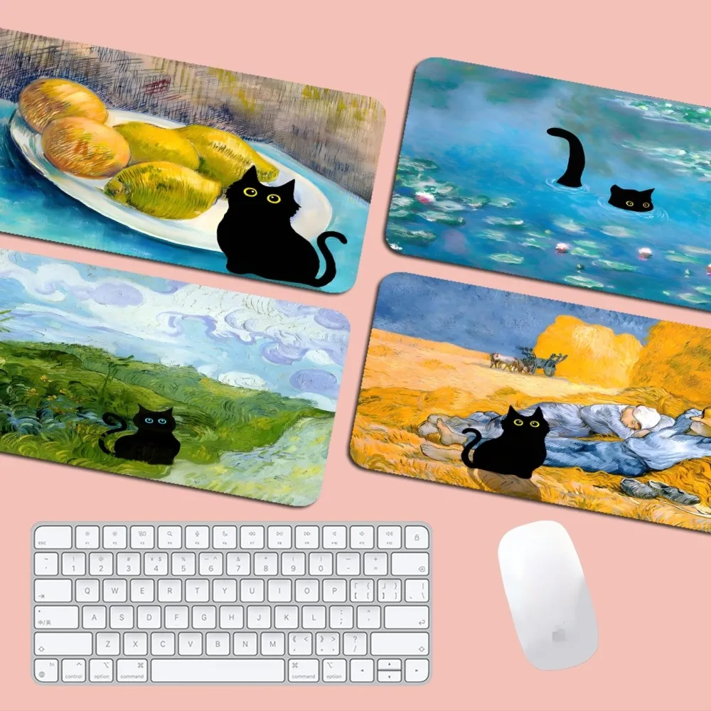 Claude Monet Van Gogh Mousepad Boy Pad Natural Rubber Gaming Mousepad Desk Mat Size For Gameing World Of Tanks CS GO Zelda