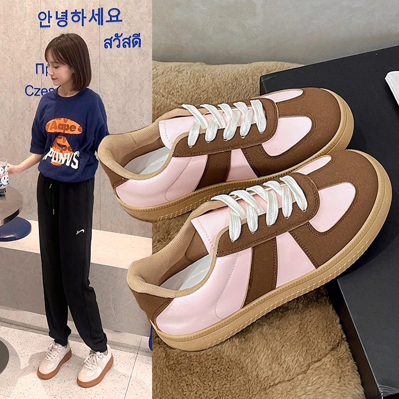 

Pop Neutral Low Top Casual Shoes 2025 Comfortable Hundred Board Women Casual Shoes Soft Comfortable Flat Shoes Outdoor