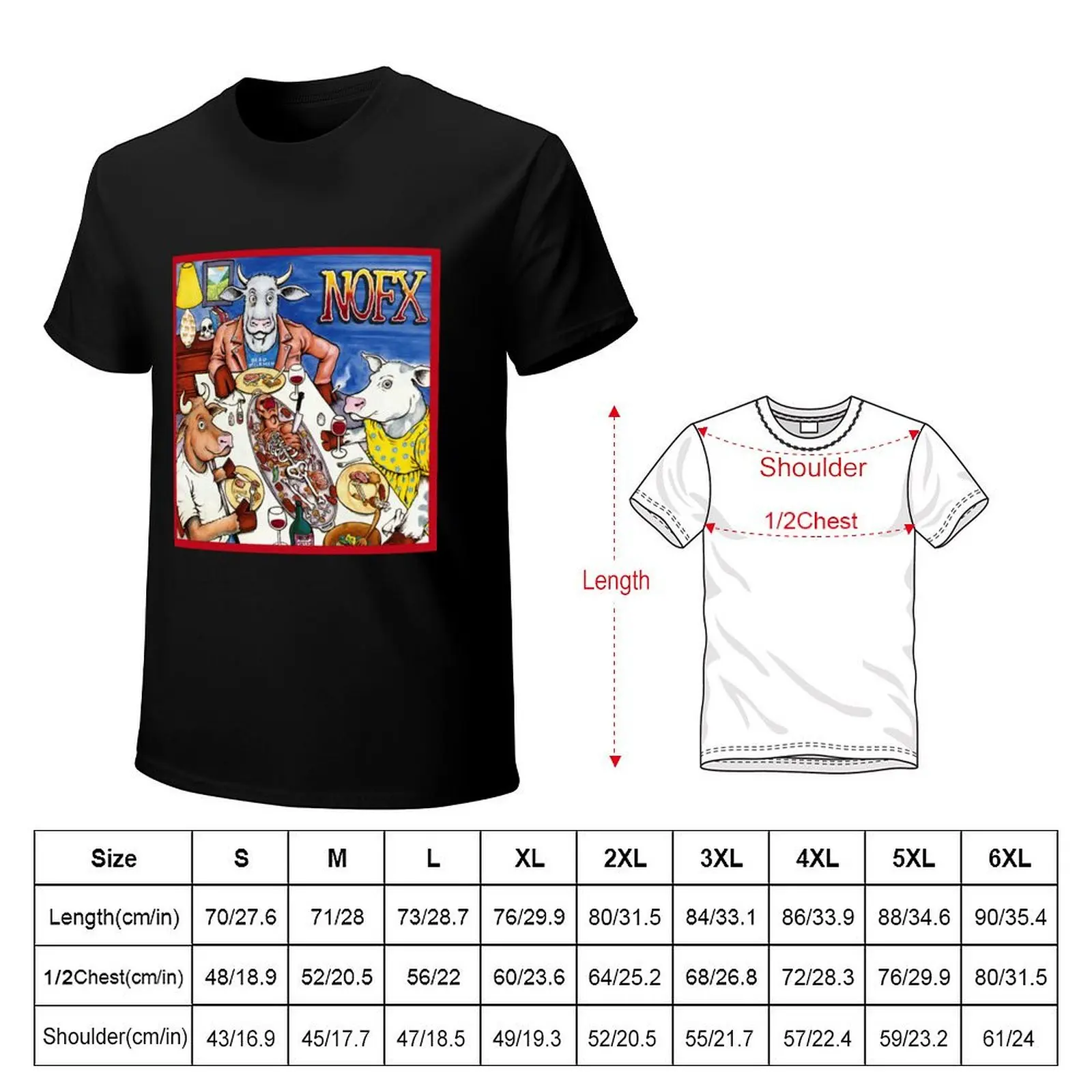 NOFX liberal animation T-Shirt Basic Solid Color Short Sleeve T-Shirt