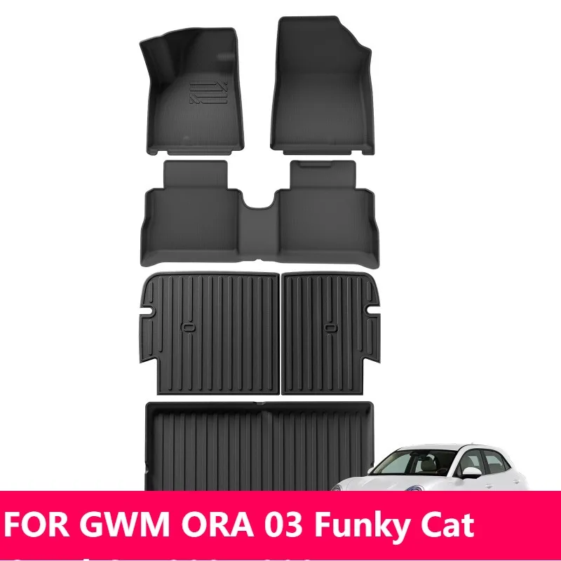 

TPE 3D Waterproof Car Floor Mats for GWM ORA 03 Funky Cat Good Cat 2023-2025 All Weather Black Auto Accessories
