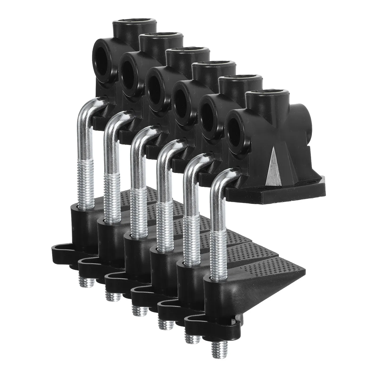 6Pcs Metal Desk Lamp Clamp Mount Stand with L-Shaped Adjustable Swing Arm for Drafting Study Work Reading Clip on Table Light