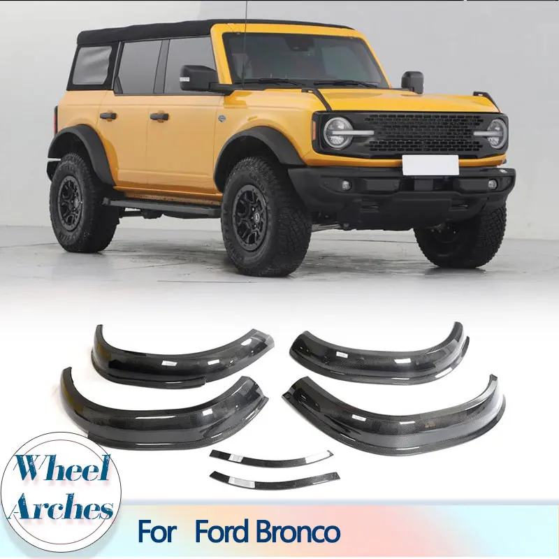 

Колесные арки, брызговики для Ford Bronco Sport Utility 2D 4D 2021 2022, Автомобильные Брызговики из углеродного волокна, брызговики, брызговики, колеса, брови