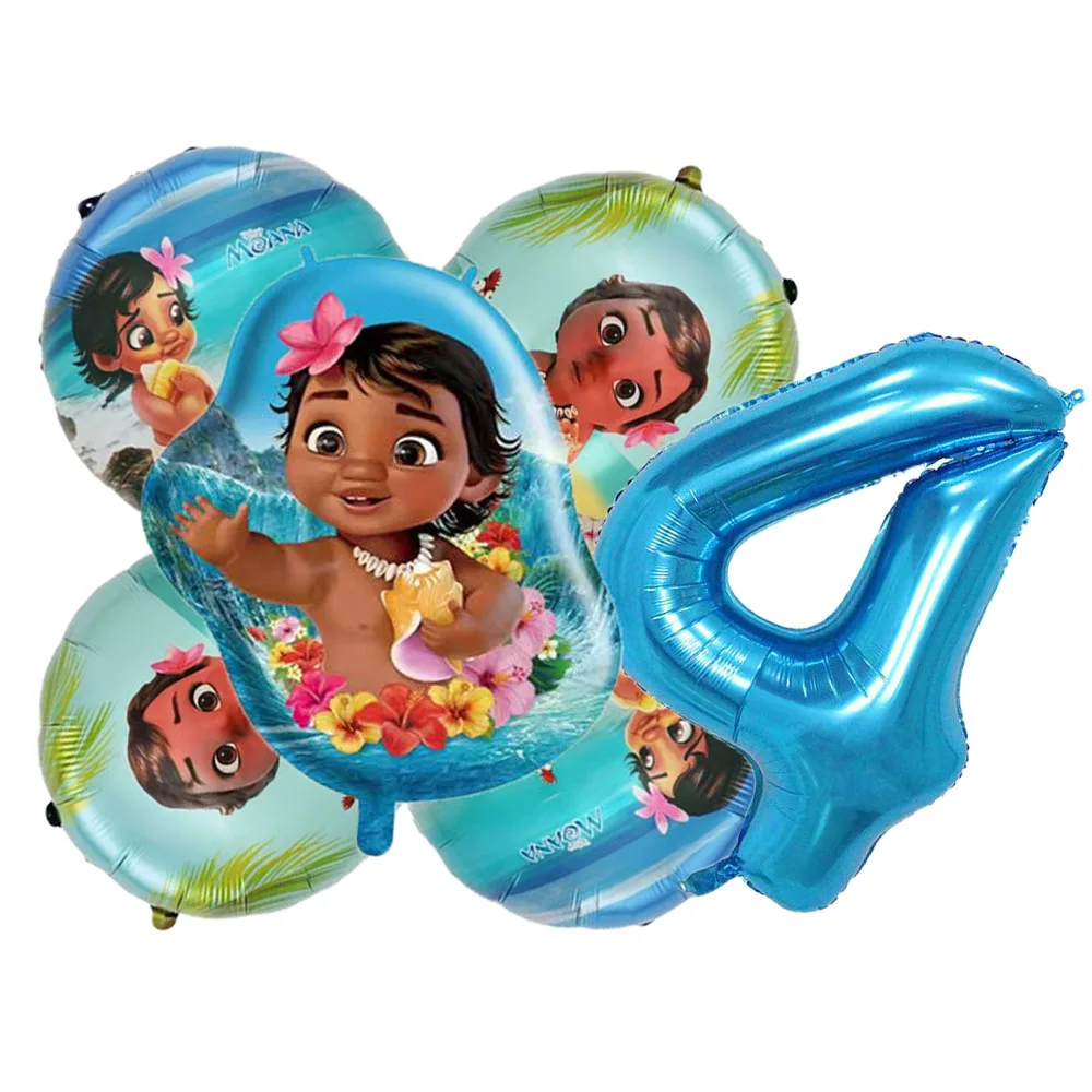 مجموعة بالونات كرتونية من New Ocean Adventure Moana لاستحمام الطفل الأول من 1 إلى 5 سنوات للأولاد والبنات مثل لوازم تزيين حفلات أعياد الميلاد