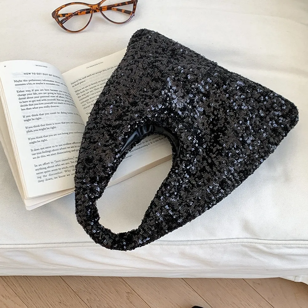 

Casual Evening Bag Sequin Bag Purse Shiny Blingbling Handbag Mobile Phone Bag Make Up Bag Silver Shoulder Bag Students