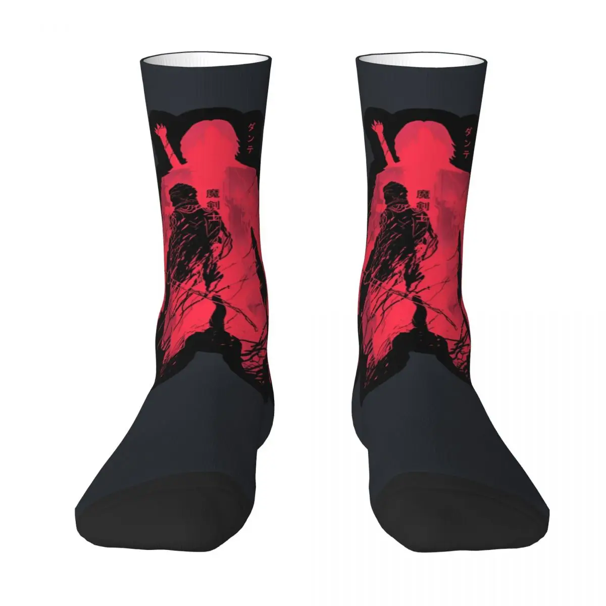 Vergil Socks Gothic Stockings Women Men Medium Soft Cycling Socks Winter Graphic Non-Slip Socks