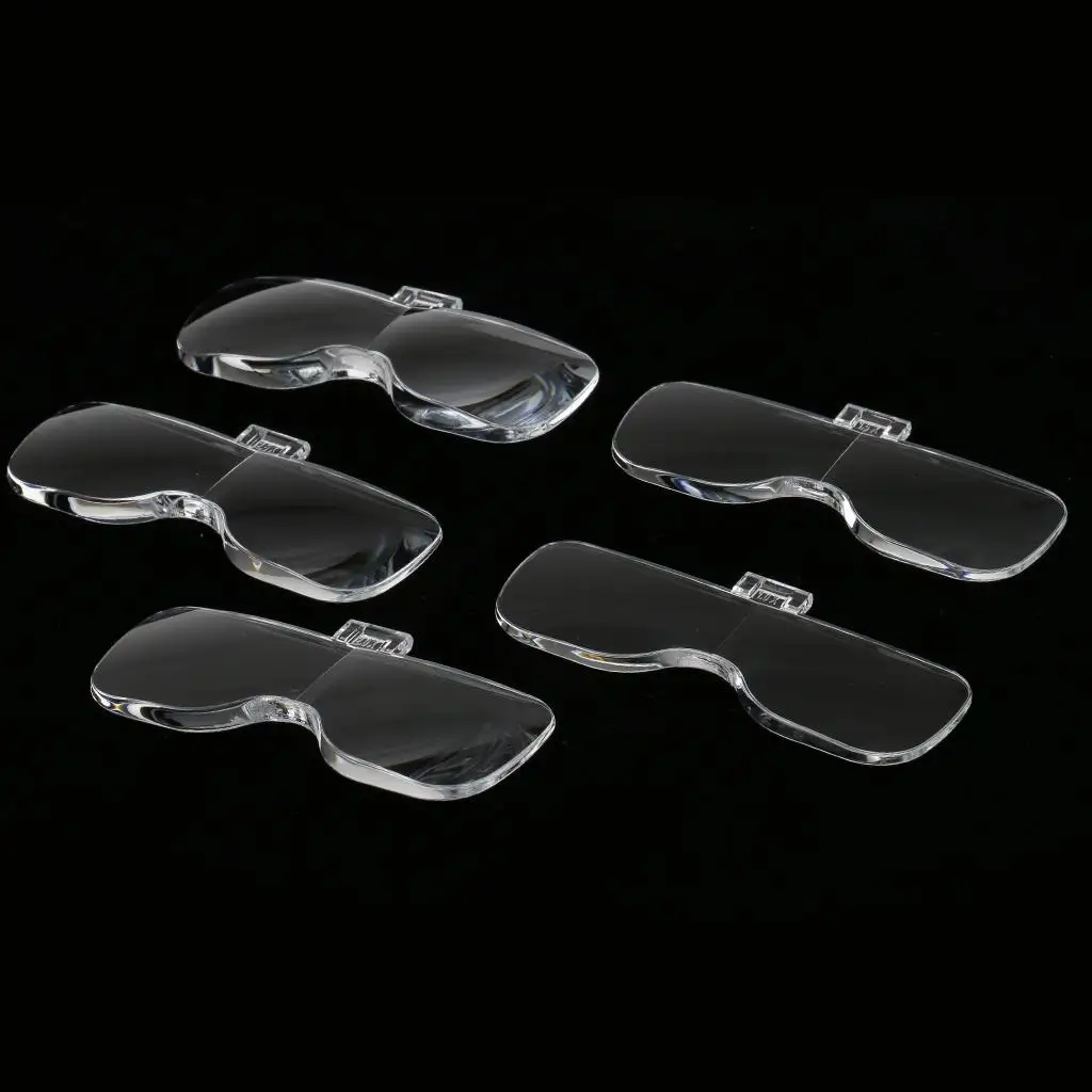 Headband Lighted Glass with 5 Lens for Hobby Watch Repair Reading