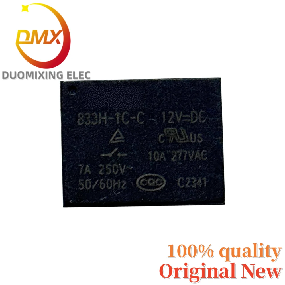 5PCS/LOT 100% New 833H-1C-C 12VDC Relay SPDT 5 Pin