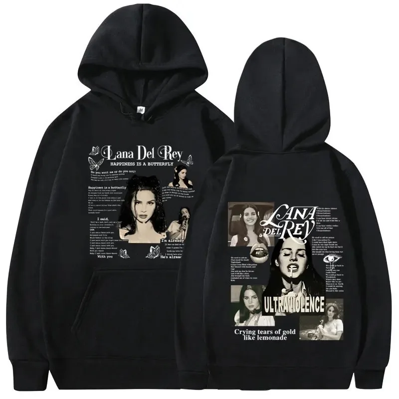 Lana del rey Hoodies Musik album Grafik Männer Frauen Kleidung Sweatshirts Mode Harajuku Vintage Hip