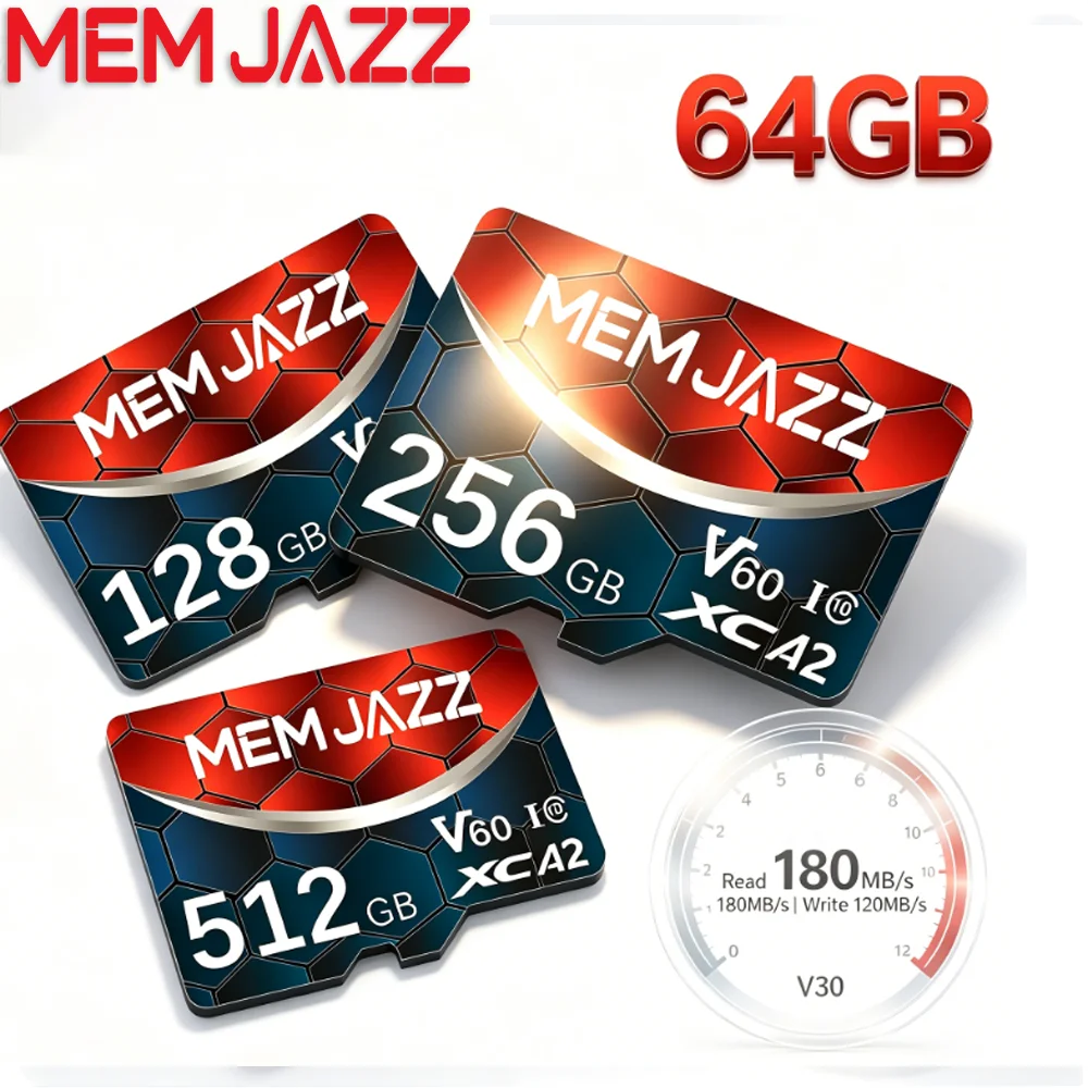 High Speed Memory Card 64GB 128GB 256GB 512GB Micro TF SD  Card U3 V30 A2 for Drone Switch Action Camera
