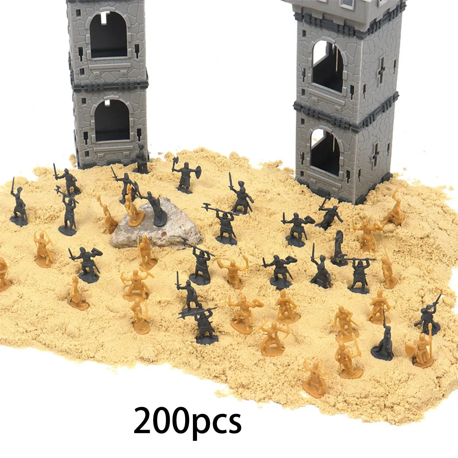 200Pcs 1/72 Scale Soldiers Model Party Favors Ornaments Toy Collectibles Dioramas for Role Playing Themed Party Sand Table Game