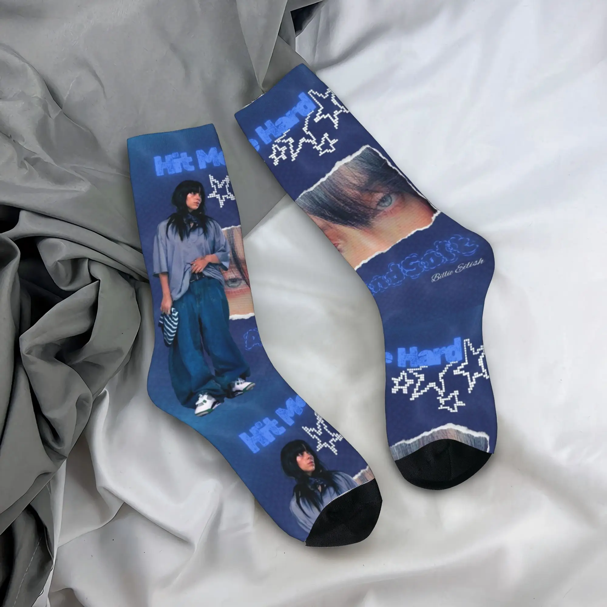 Autumn Winter Casual Unisex B-Billie-Girl E-eilish America Socks  Breathable Skateboard Socks,