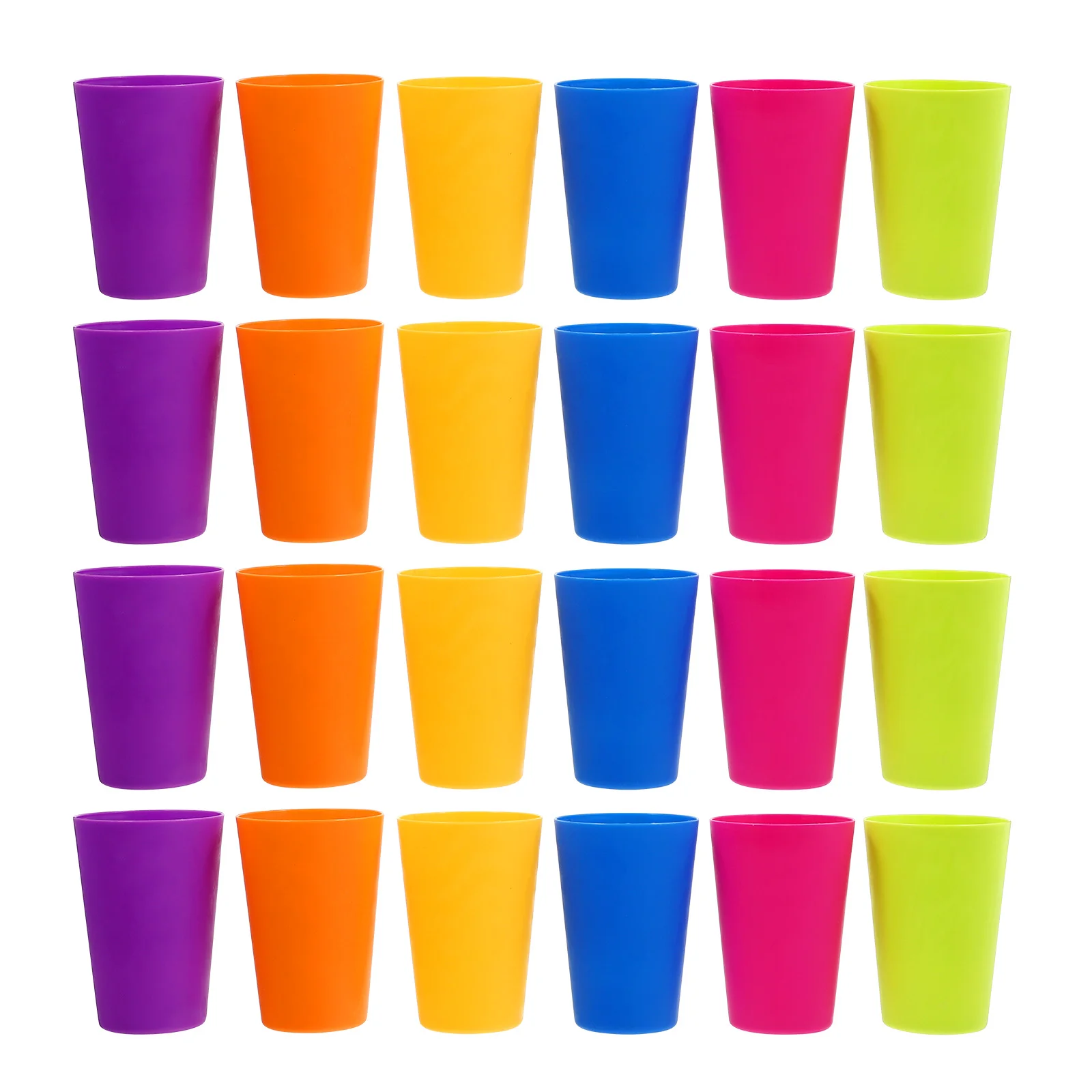 Colorful Drinking Cups Reusable Plastic Coffee Juice Beverage Cups Water Mugs Tumbler Picnic Travel Party Drinkware