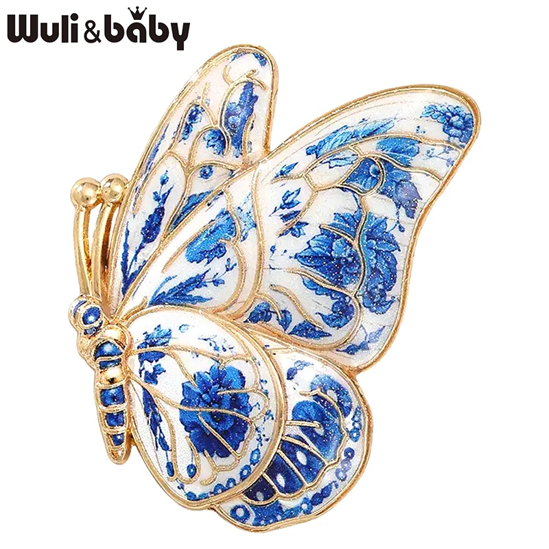 Wuli&baby Colorful Butterfly Brooches For Women Unisex 6-color Enamel Insects Party Office Brooch Pins Gifts