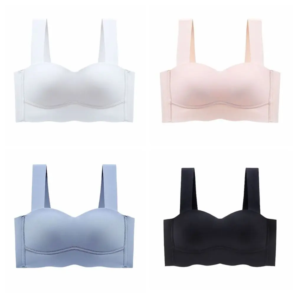 Sutiã sem costura sólido sem costas sem fio bralette push up sutiã feminino resfriamento de ar beleza volta reunido sutiã verão