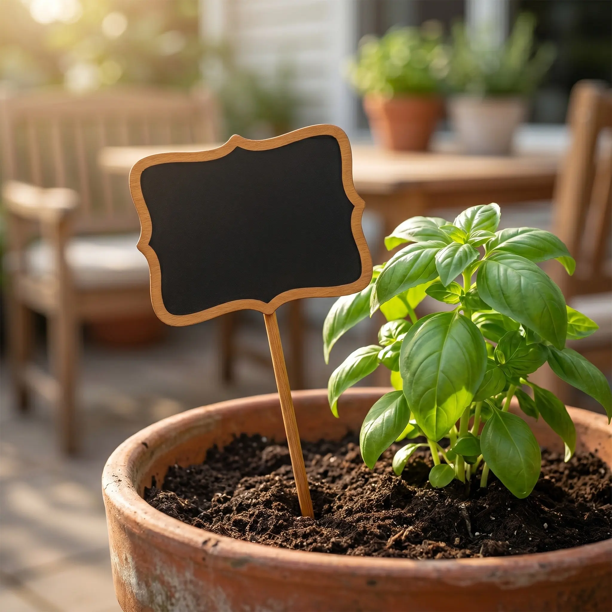 20Pcs Blackboard Mini Chalkboard Toppers Wooden Garden Plant Tags Label Message Board Black Mini Chalkboard Toppers