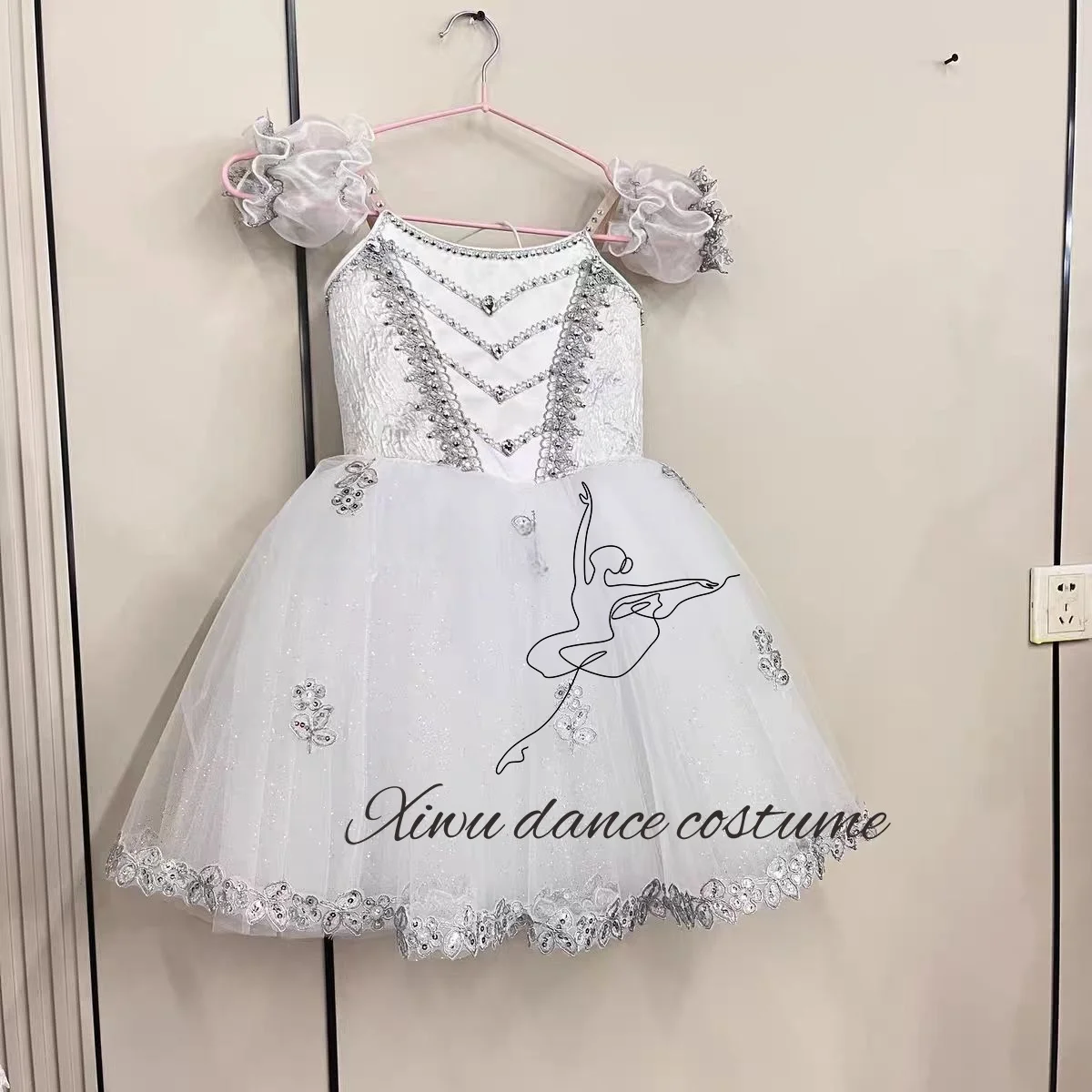 Tutú profesional de hada lila para adultos y niños, falda de tutú de rendimiento de Pachita, La Bella Durmiente