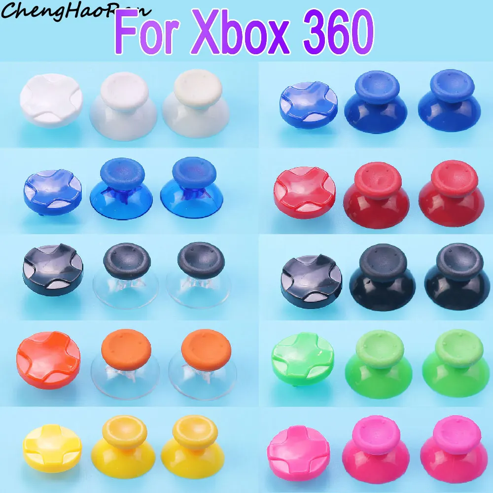 1 Set Thumbsticks Thumb Joystick Stick Cap W/ Cross Buttons Dpad Replacement For  Xbox 360 Controller