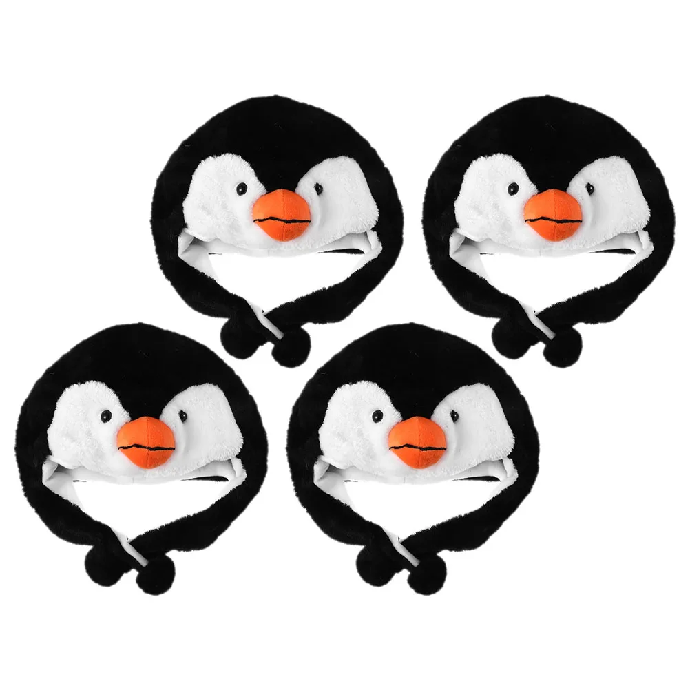 

4Pcs Penguin Ear Hat Adorable Costume Headwear for Winter Festival Party Hat Decor Creative Photo Prop for Adults