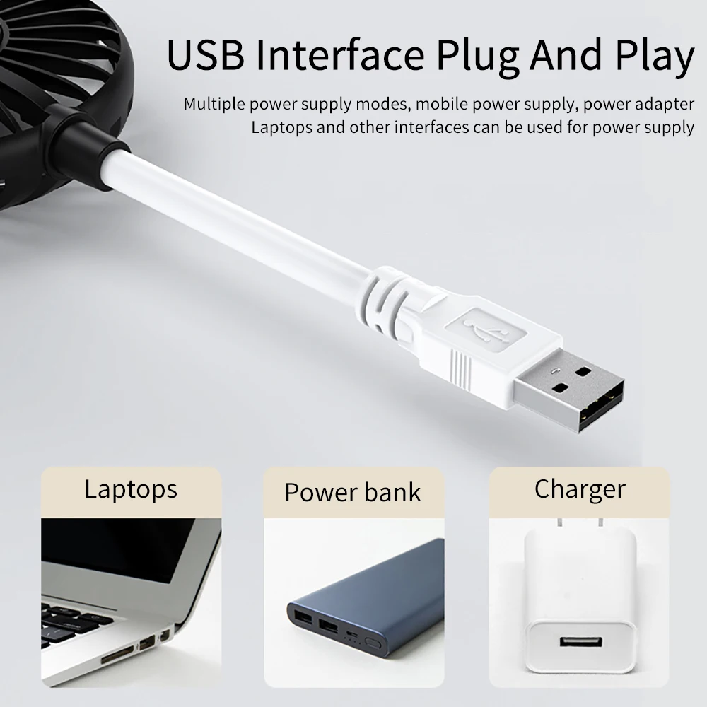 Small Fan Plug And Play Creative Mini Usb Fan Portable Student Dormitory Cooling Accessories For Power Bank Laptop Pc Ac Charger