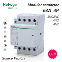 Contactor Modular de HCH8s-63 4P 63A 4NO 4NC 2NO2NC 380V 220V 110V AC 24V Contactor doméstico automático tipo carril Din iCT 50/60Hz