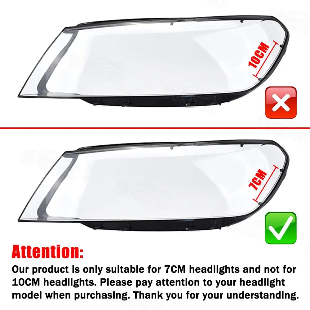 For Volkswagen VW Touareg 2016 2017 2018 Car Front Headlamps Cover Shell Waterproof Clear Headlight Lens(Integrated molding)