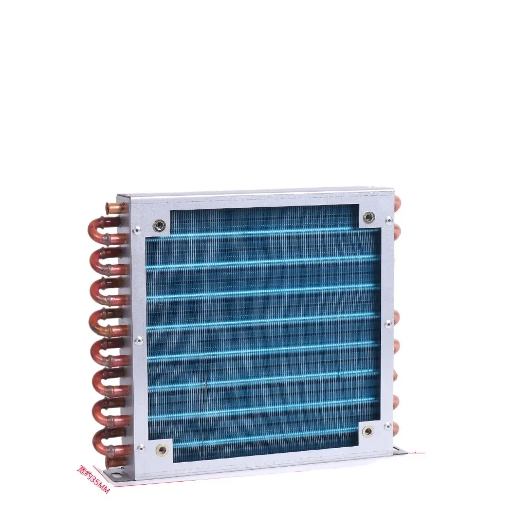 ตู้เย็นคอนเดนเซอร์ 7 มม.ท่อทองแดงอลูมิเนียมครีบหม้อน้ําขนาดเล็กระบายความร้อนด้วยอากาศระบายความร้อนด้วยน้ํา Universal Cooling Cooling Artifact