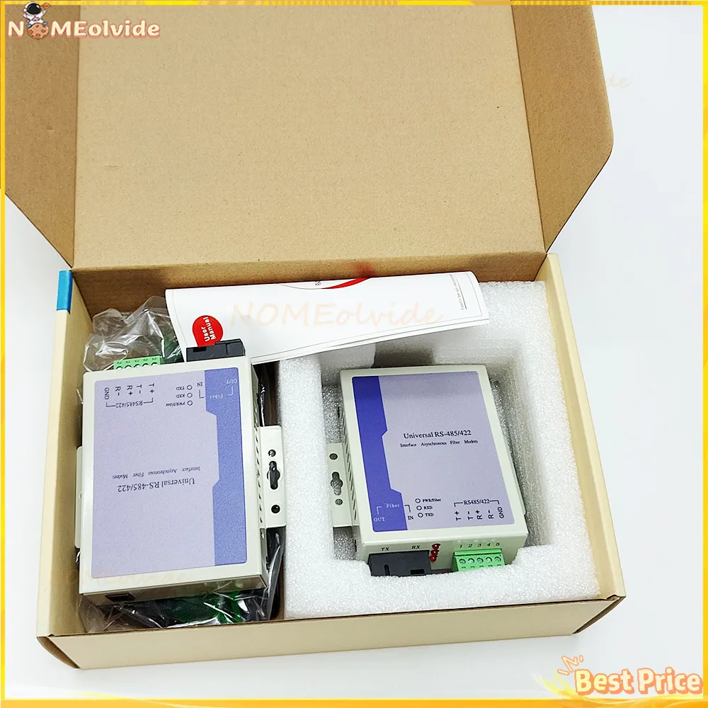 1Pair  SC 485 Bidirectional Data Optical Media Converter Fiber Transceiver RS485 Communication Equipment