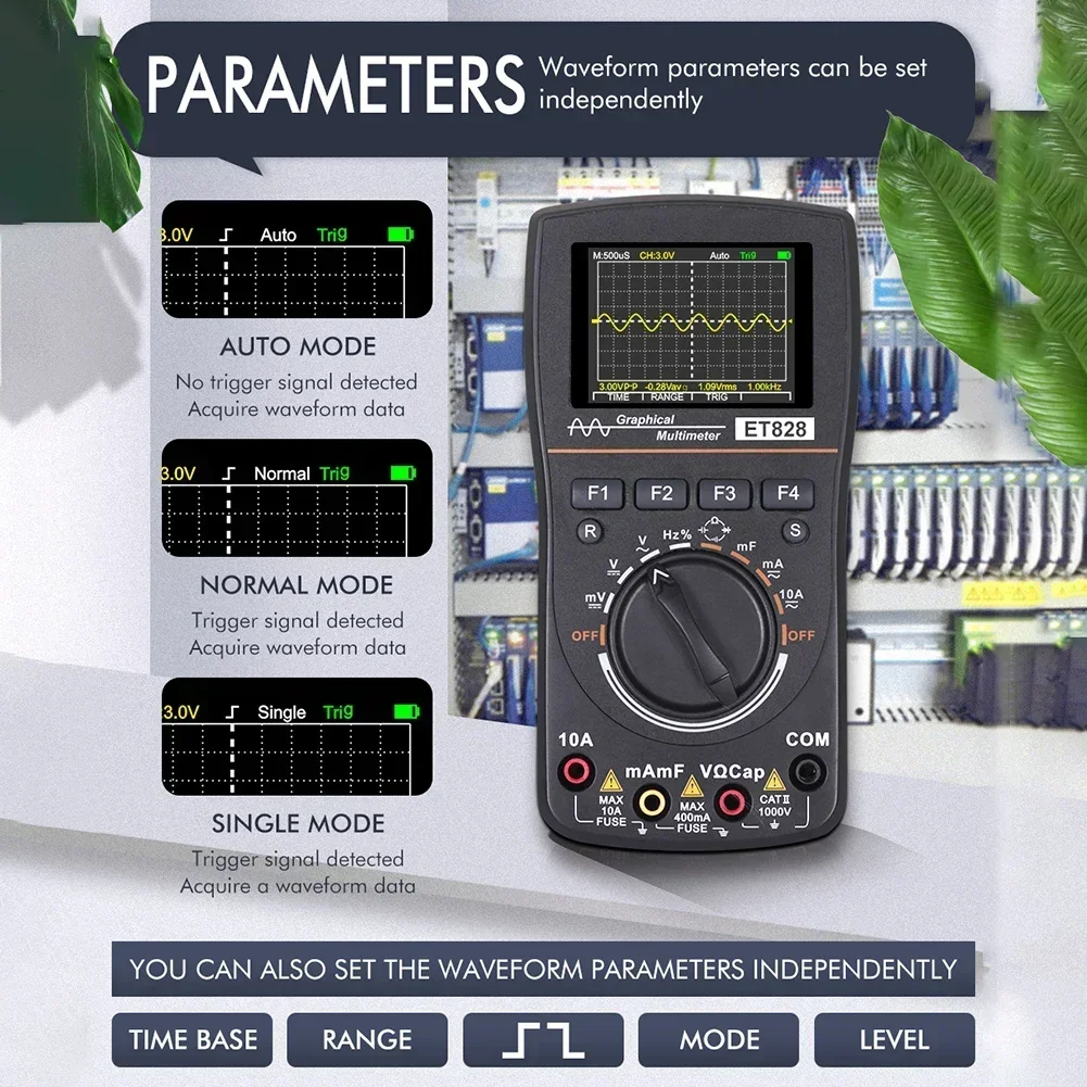 Innovative ET828 Smart Device Combining Advanced Features of Both a Multifunctional OSCILLOSCOPE AND DIGITAL MULTIMETER