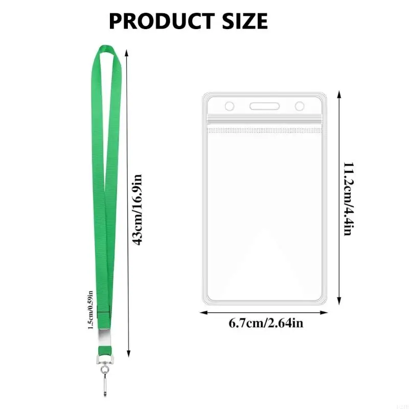 4バッジカードホルダー付き首のための4PCSランヤードのU2JEパック垂直カードホルダークリアネームカードホルダーとストラップ