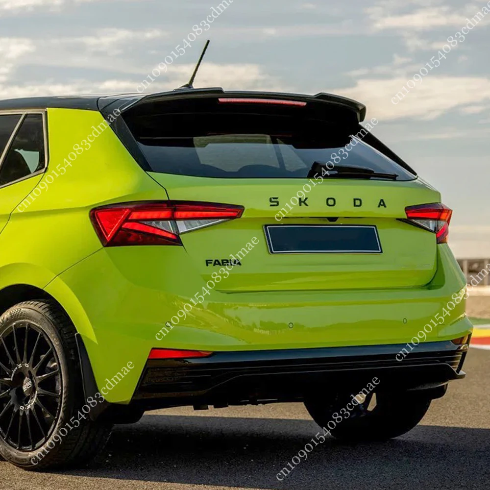 Para Skoda Fabia IV MK4 MPI TSI PJ Monte Carlo 2022-2025 tapa de alerón de techo trasero ala lateral barra Vertical divisor Kits de cuerpo embellecedor