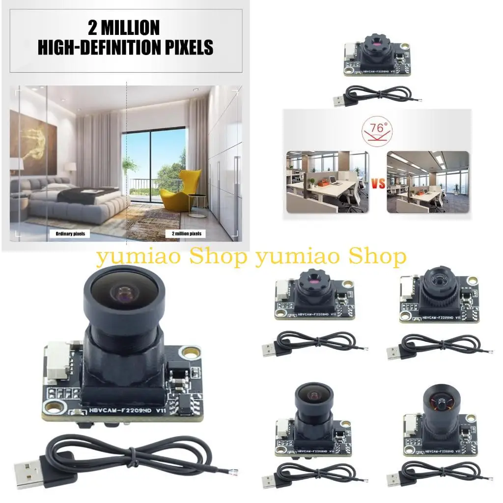 587B Fixed Focuses 2MP USB Camera Module For Integrated Systems 1920x1080 MJPEG