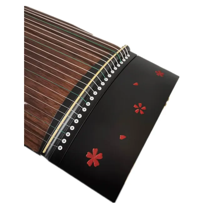 Guzheng 163ซม.Cinnabar ดอกไม้รูปแบบจีน Zither