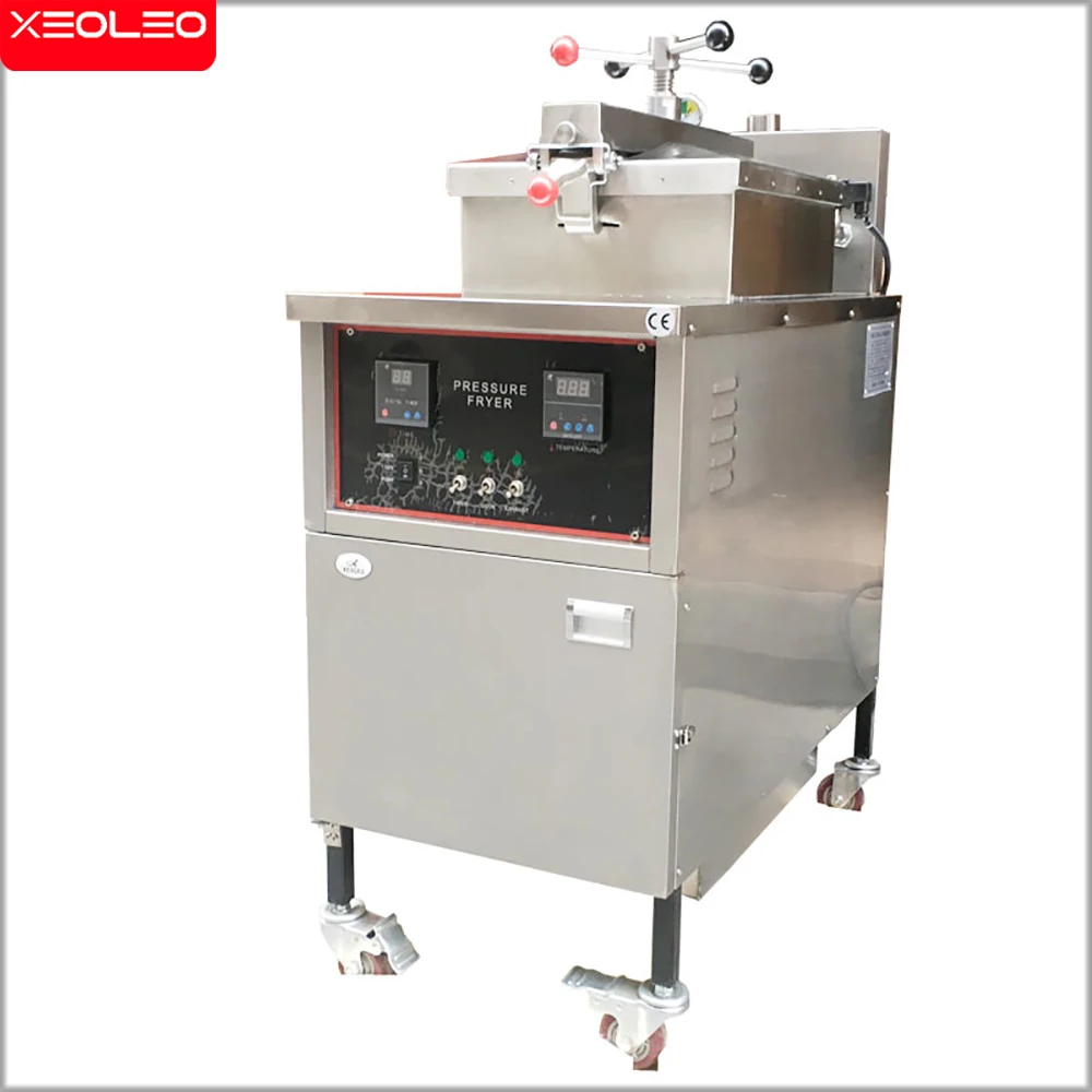 

XEOLEO Commercial Fryer Chicken Pressure Electric Deep Frying Machine with Oil Pump Filtration System Ce Food Kitchen Processor