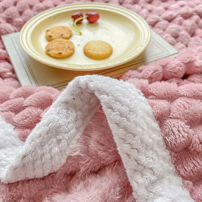 بطانية سميكة من الصوف للسرير أو الأريكة ، بطانية ناعمة من القطيفة ، مفردة أو ملكة ، سوبر كينج