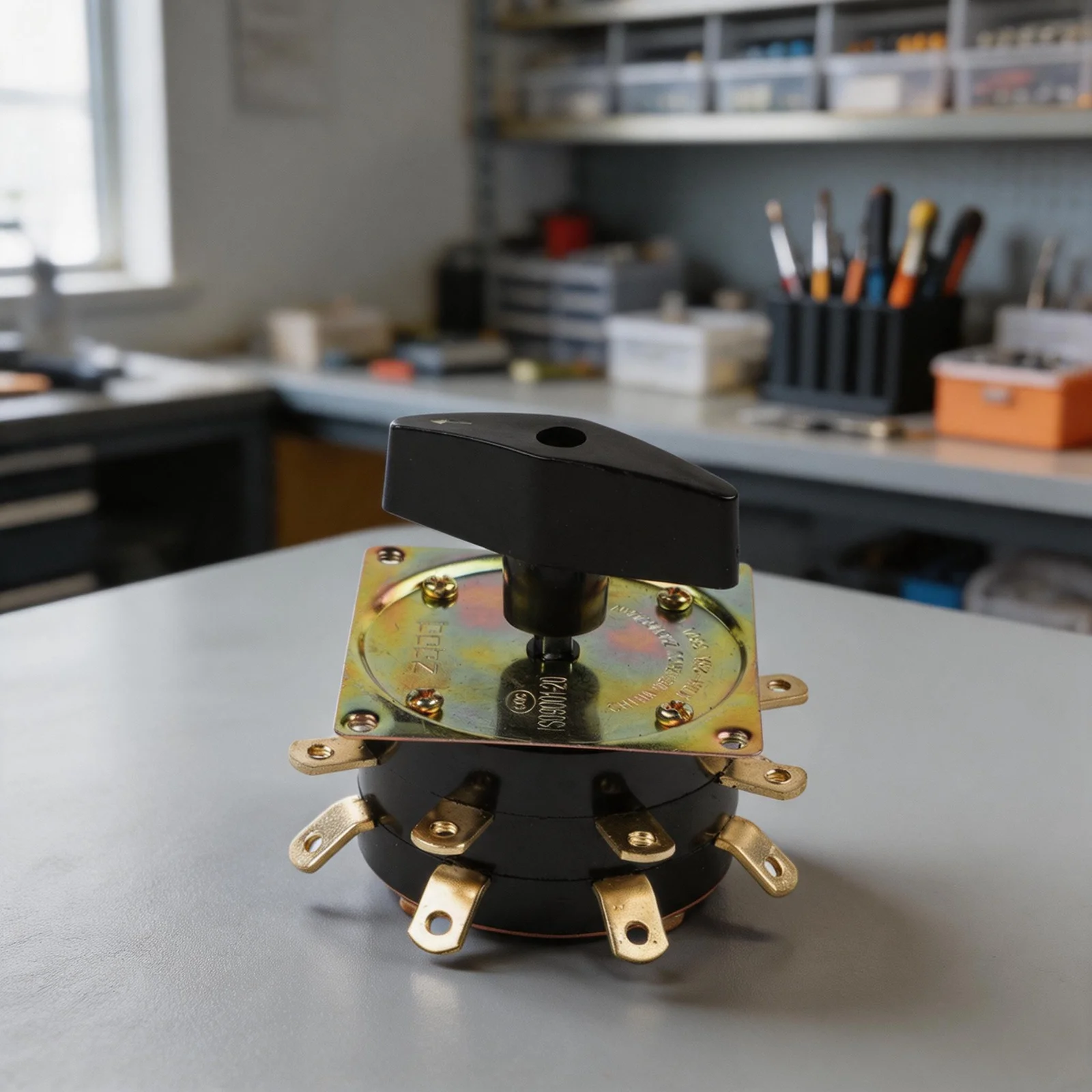 Welding Machine Conversion Switch 25A 380V with Configurable Terminal Count 8 10 or 14 and Metal Base Construction