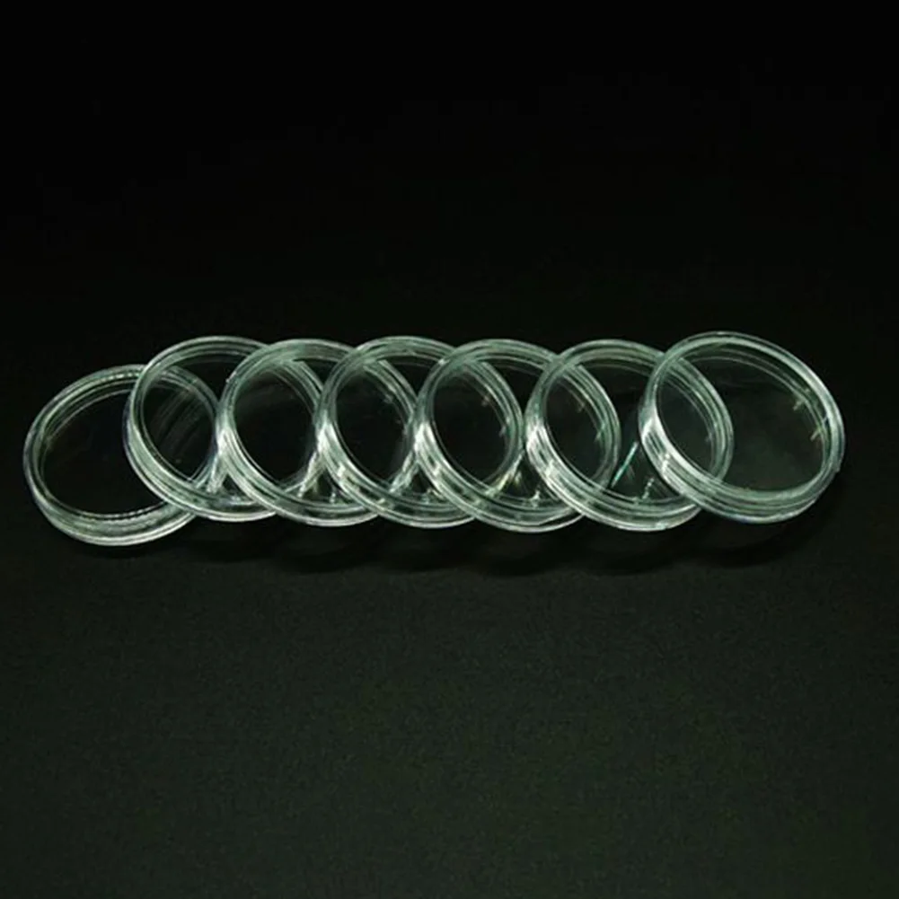 Coin Holder Capsule, Transparent Plastic, 27mm Inner Diameter, Perfect for Coin Collection and Protection, 1025pcs