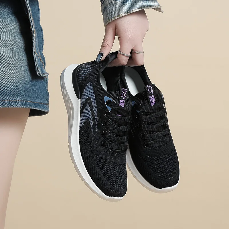 New Summer Sneakers for Women Breathable Mesh Casual Sneakers for Women Fashion No Slip Walking Shoes Outdoor Canvas Sneakers