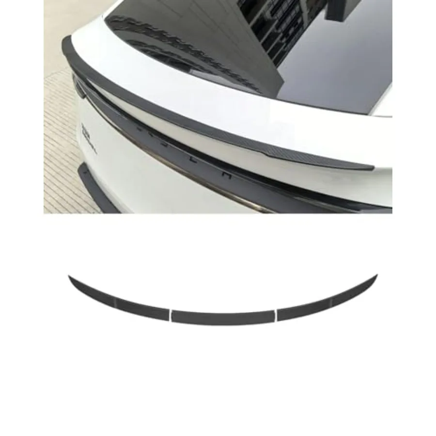 

2025 2026 Tesla Model Y Juniper split rear spoiler, ABS matte carbon fiber sporty trunk lip wing for exterior enhancement