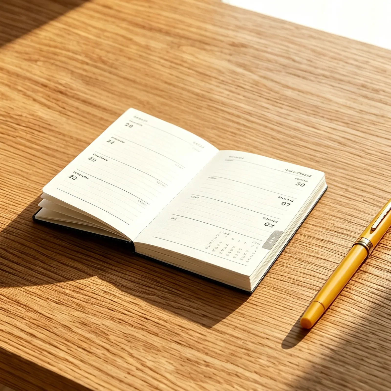 2027 Pocket Planner Diary A7 Daily Weekly Monthly PU Hardcover Organizer Notebook for Office Study Personal Scheduling