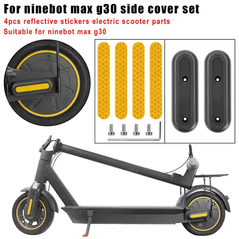 सेट रिफ्लेक्टिव स्टिकर रियर व्हील हब प्रोटेक्टिव शेल केस नाइनबोट मैक्स G30 G30D इलेक्ट्रिक स्कूटर सजावटी कवर पार्ट्स के लिए 10 best sales जी30 मैक्स - №8
