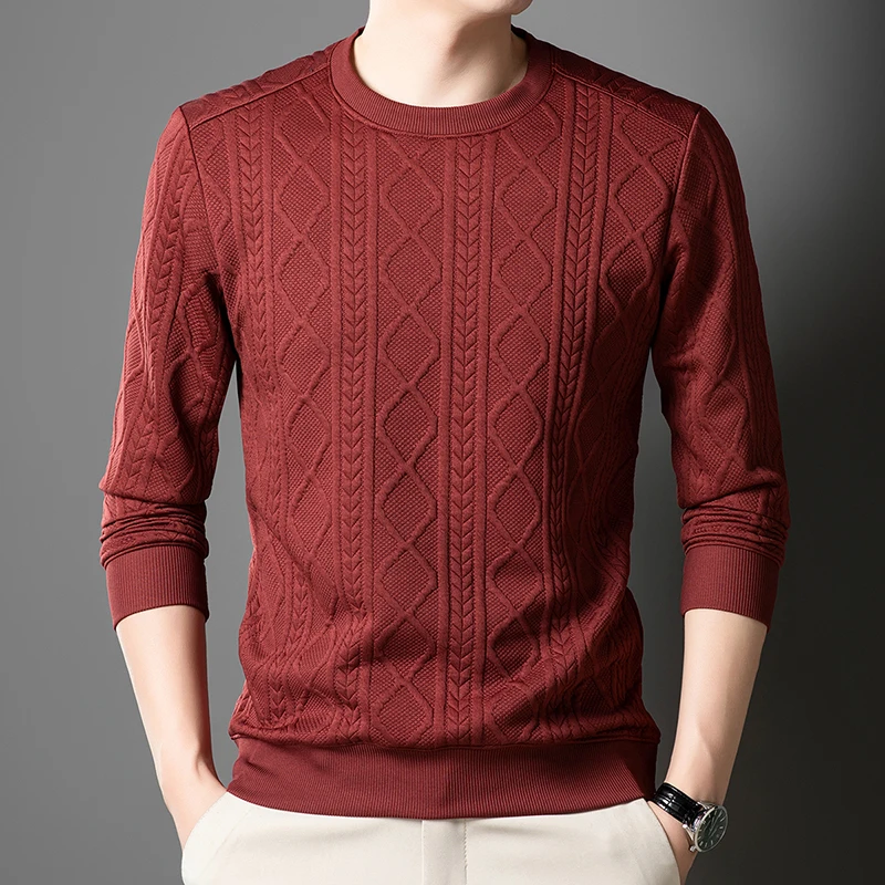 

2025 New Fashion Fried Dough Twists Shape Autumn Winter Men's New Best Selling Long Sleeve Top Sweater