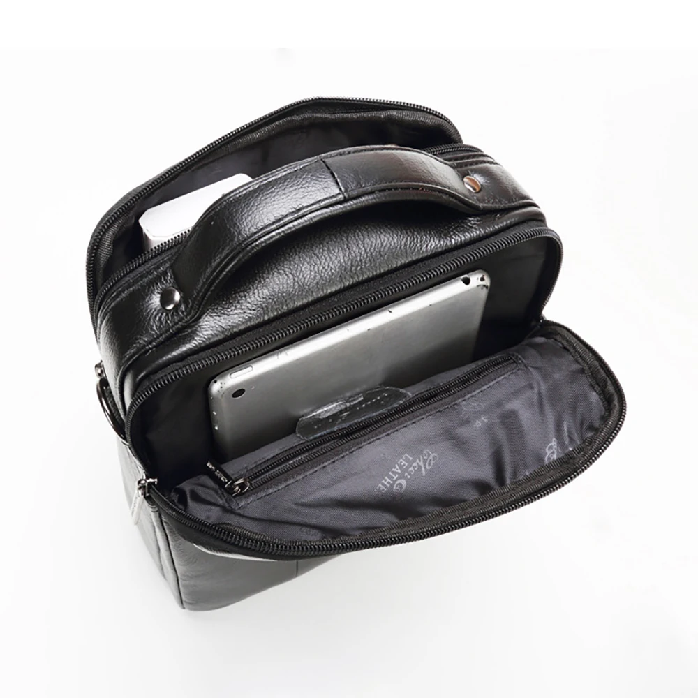 Sac à bandoulière en cuir véritable pour hommes, sacoche à épaule Business, fourre-tout en cuir de vache de bonne qualité, sacs de voyage