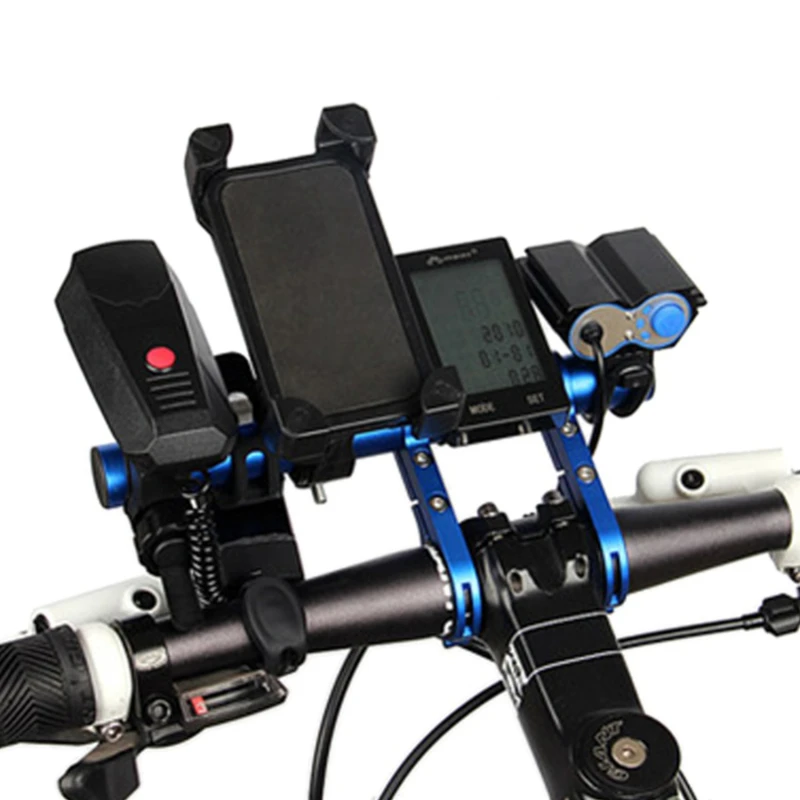 10/20/30cm Bicycle Handlebar Extended Bracket Bike Headlight Mount Bar Computer Holder Lamp Support Rack Alloy Fiber Stand