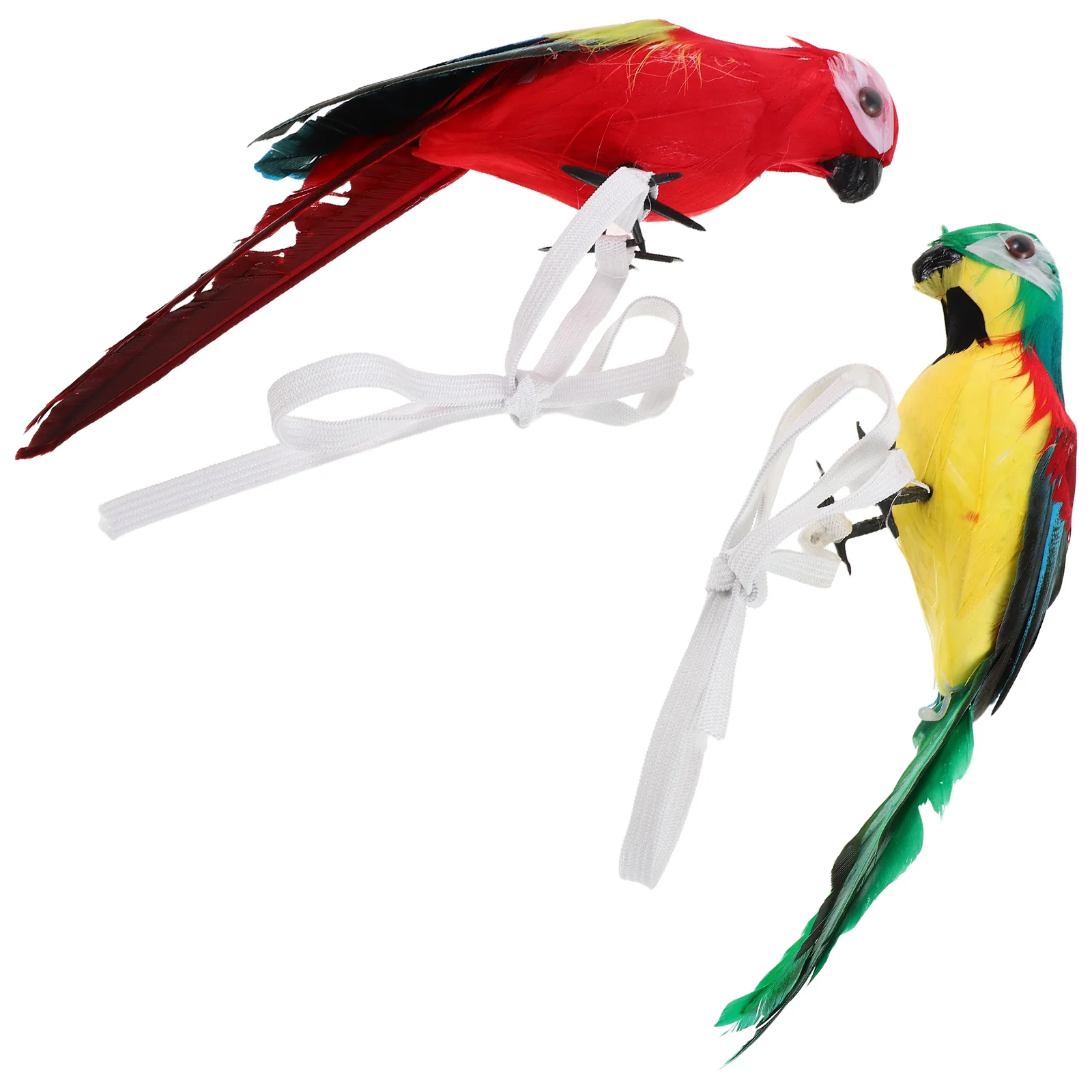 2개입 할로윈 해적 어깨 앵무새 의상 액세서리 사실적인 가벼운 코스프레 파티 소품 어린이 및 성인용