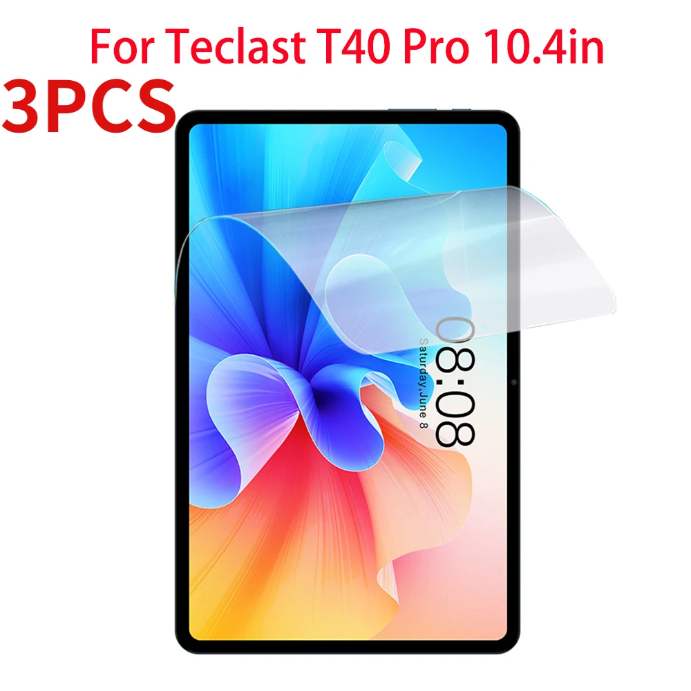 

3 Packs PET Soft Film For Teclast T40 Pro 10.4in Clear Anti Fingerprints Hydrogel Full Cover Soft Screen Protector Film