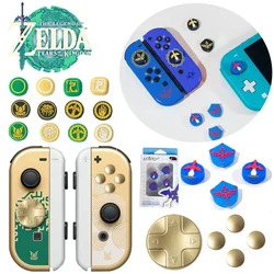 Zelda Tears of The Kingdom Thumb Stick Grip Cap for Nintendo Switch Joy-Con Lite Controllers Cross Button ABXY Key Sticker Case